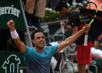 Cecchinato_lacrime_Roland_Garros_lapresse_2018