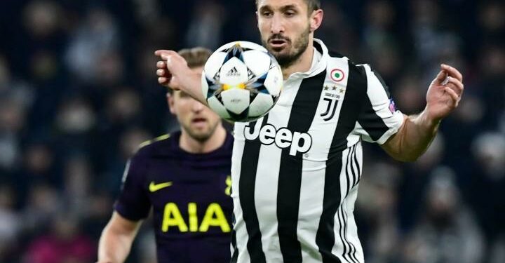 Chiellini Kane Juventus Tottenham lapresse_2018