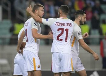 Dzeko_Gonalons_Roma_Qarabag_lapresse_2017