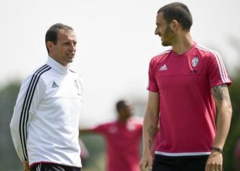 Allegri_Bonucci_Juventus_allenamento_lapresse_2017