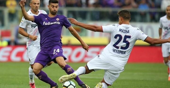 Benassi_Masina_Fiorentina_Bologna_lapresse_2017