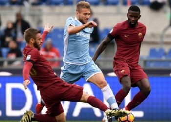 DeRossi_Immobile_Lazio_Roma_lapresse_2017