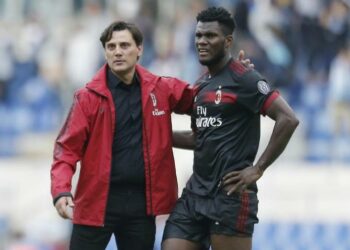 Montella_Kessie_Milan_lapresse_2017