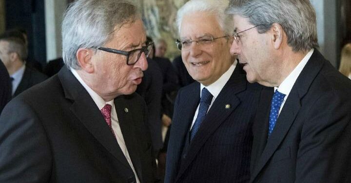 juncker_mattarella_gentiloni_europa_trattati_lapresse_2017