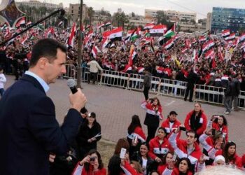 assad-siria-damasco-manifestazione