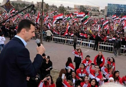 assad-siria-damasco-manifestazione