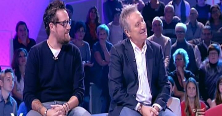 Enzo Iacchetti e il figlio Martino a "Verissimo"