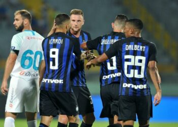 Icardi_Skriniar_Dalbert_Inter_Zenit_lapresse_2018