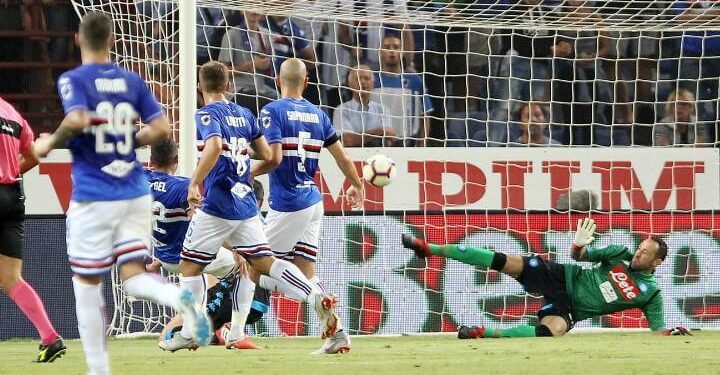 Linetty_Saponara_Ospina_Sampdoria_Napoli_lapresse_2018