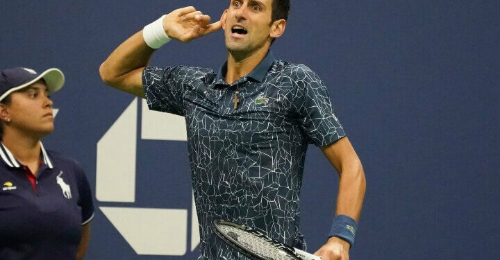 Novak_Djokovic_orecchio_UsOpen_lapresse_2018