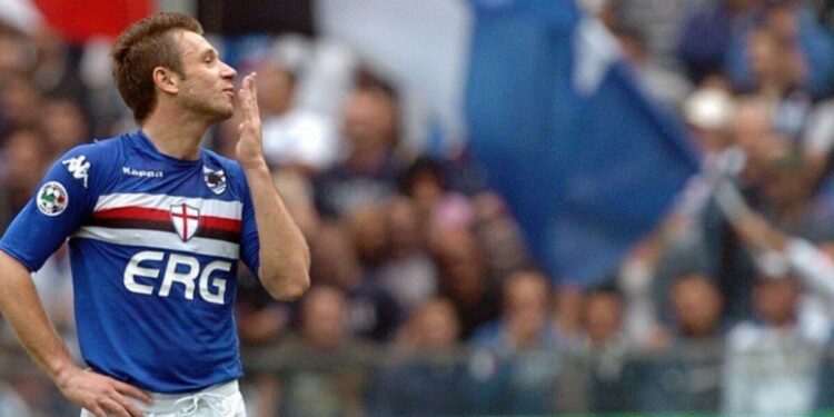 Antonio Cassano ai tempi della Sampdoria (foto La Presse)