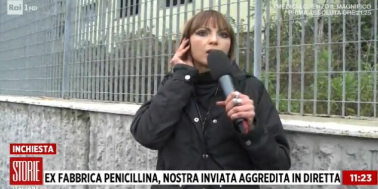 San Basilio, inviata Storie Italiane aggredita in diretta