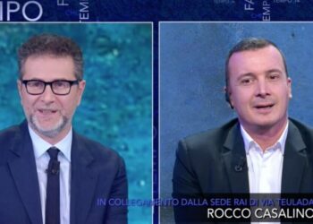 Rocco Casalino e Fabio Fazio