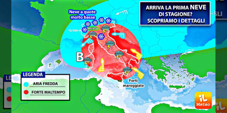 Prima neve in arrivo in Italia