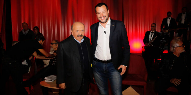 Maurizio Costanzo e Matteo Salvini