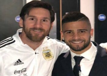 Lorenzo Insigne e Lionel Messi (Facebook)