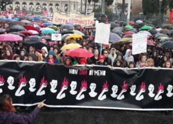 Non una di meno, corteo a Roma