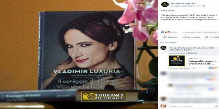 Vladimir Luxuria contro Fotografie Segnanti (Facebook)