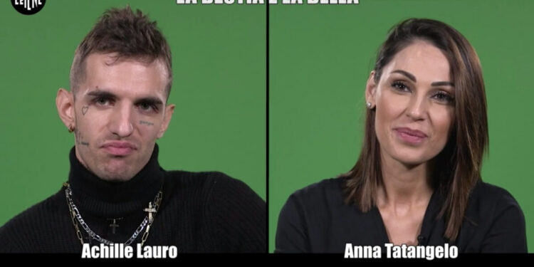 Anna Tatangelo e Achille Lauro a Le Iene