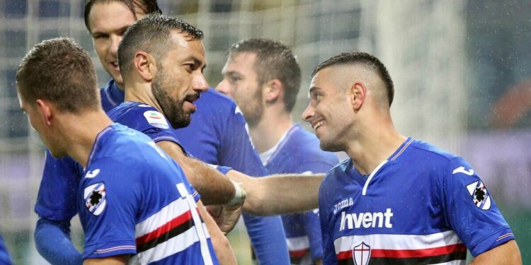 I giocatori della Sampdoria (Foto LaPresse)