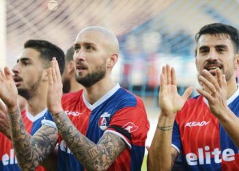 Video Gubbio Sambenedettese  (Foto LaPresse)