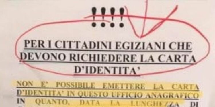 Anagrafe Torino non fa carta d'identità ad egiziani: "Nomi troppo lunghi"