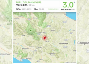 Terremoto Isernia di magnitudo 3.0