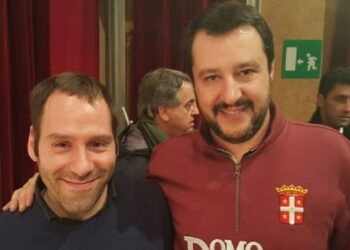 Verbania, Michael Immovilli con Matteo Salvini (Facebook)