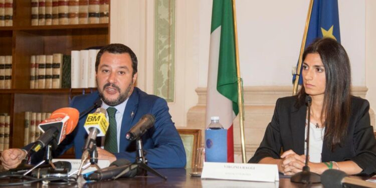 Salvini e Raggi a Roma