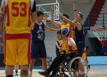 Una partita di baskin, basket integrativo (foto dal web)