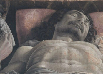 Andrea Mantegna, Lamento sul Cristo morto (1475-78, particolare)