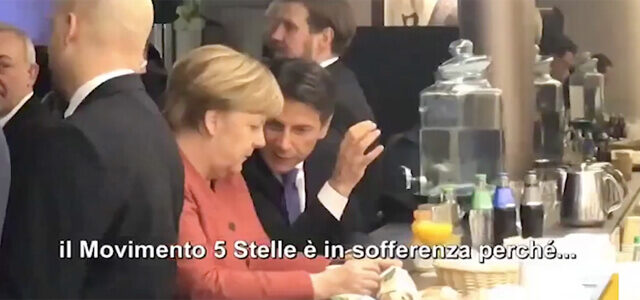 Conte e Merkel a colloquio: il video "rubato" da La7