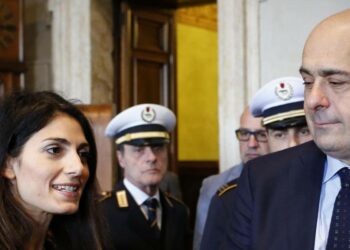 Raggi e Zingaretti a Roma