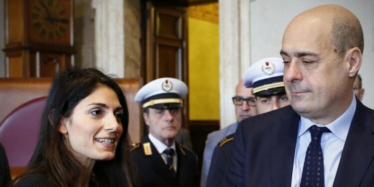 Raggi e Zingaretti a Roma