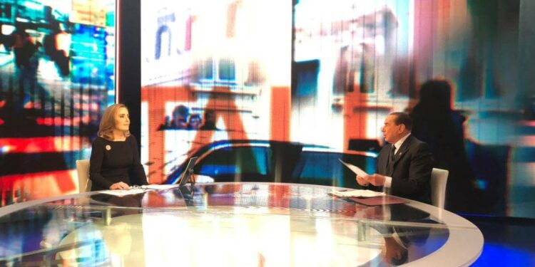 Stasera Italia: Palombelli e Berlusconi