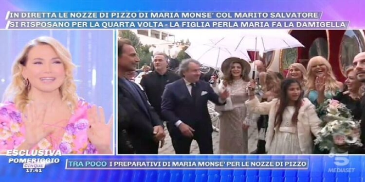 Maria Monsé, nozze di pizzo con Stefano Paravia a Pomeriggio 5