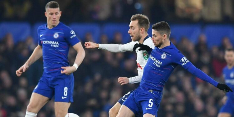 Un'immagine dell'ultimo derby fra Tottenham e Chelsea (foto La Presse)