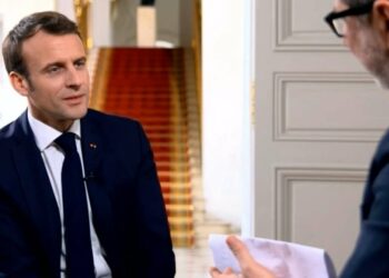 Emmanuel Macron e Fabio Fazio