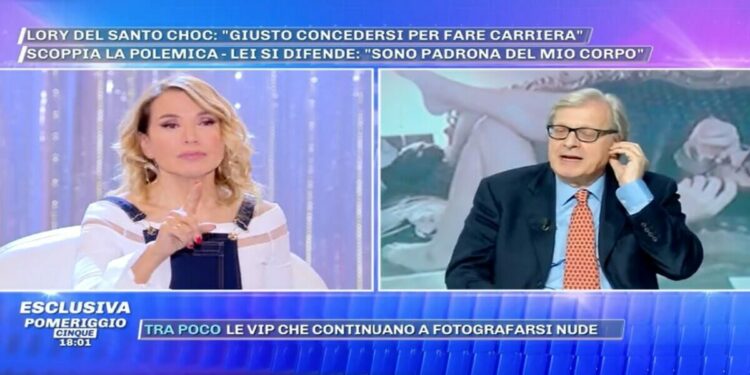 Barbara d'Urso, scontro con Vittorio Sgarbi a Pomeriggio 5