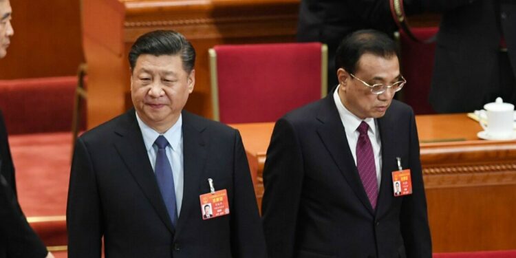 Il presidente cinese Xi Jinping con il premier Li Keqiang