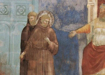 Giotto, Francesco davanti al Sultano. Basilica Superiore di Assisi (1295-99)