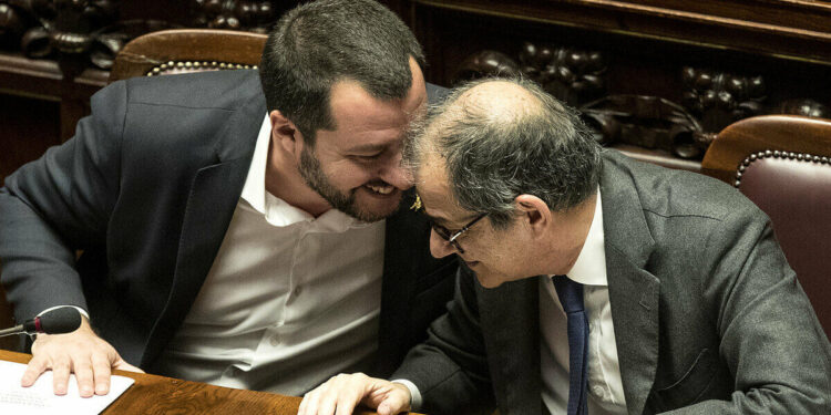 Matteo Salvini e Giovanni Tria (Lapresse)