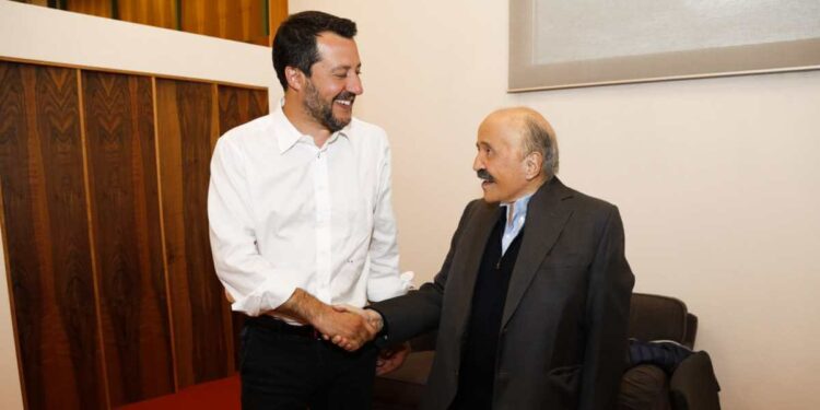 Matteo Salvini e Maurizio Costanzo