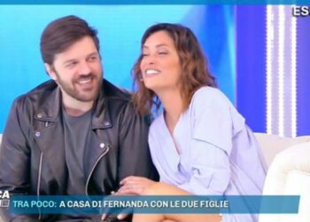 Fernanda Lessa e il marito Luca Zocchi a Domenica Live