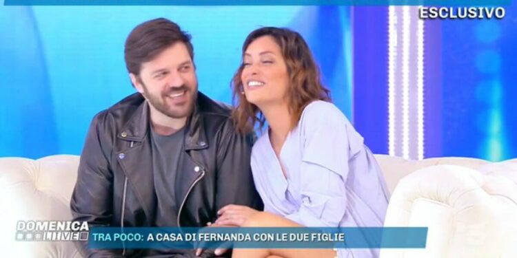 Fernanda Lessa e il marito Luca Zocchi a Domenica Live