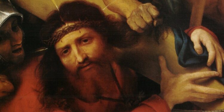 Lorenzo Lotto, Cristo portacroce (1526), particolare