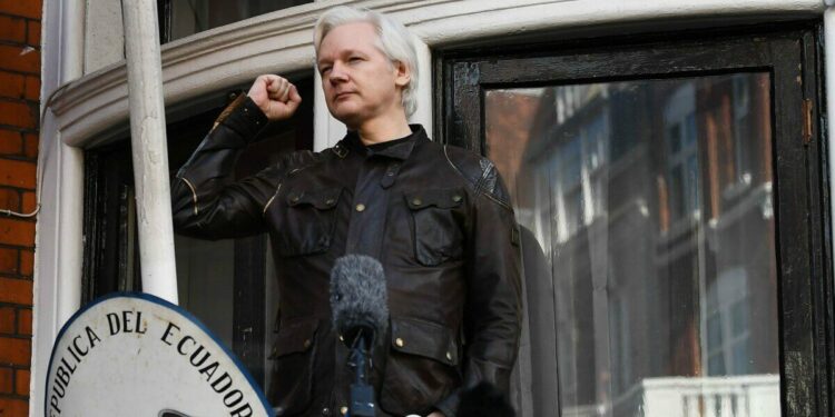 Julian Assange nel 2017 (LaPresse)