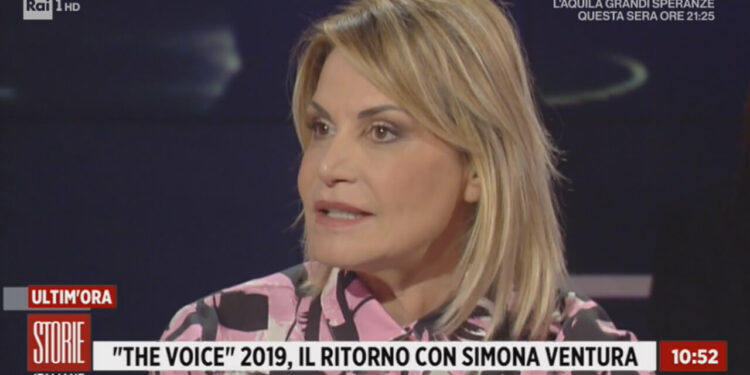 Simona Ventura a Storie Italiane