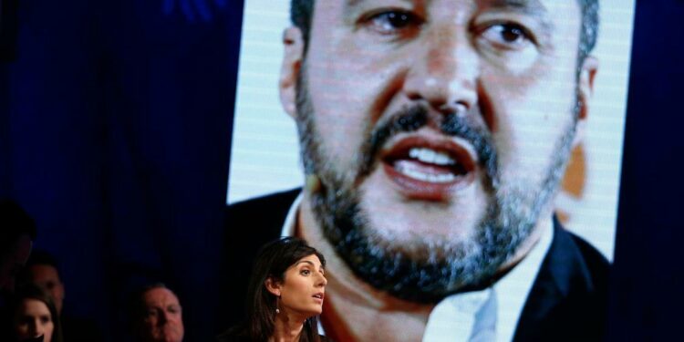 Virginia Raggi e Matteo Salvini