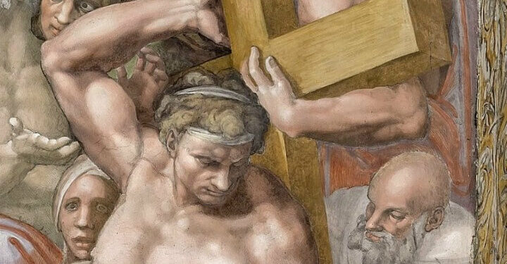 Michelangelo, il "buon ladrone", Cappella Sistina